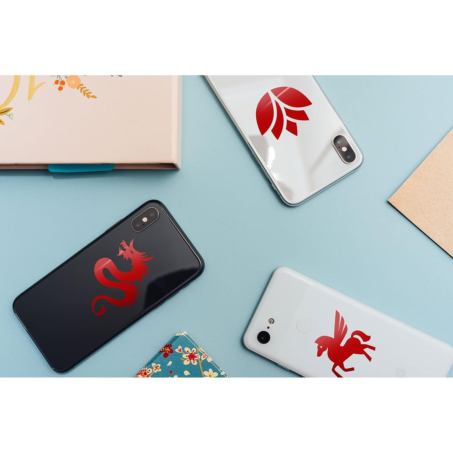 VViViD Dark Red Gloss DECO65 Permanent Adhesive Craft Vinyl for Cricut, Silhouette & Cameo (100ft x 11.8" Extra Large Roll)