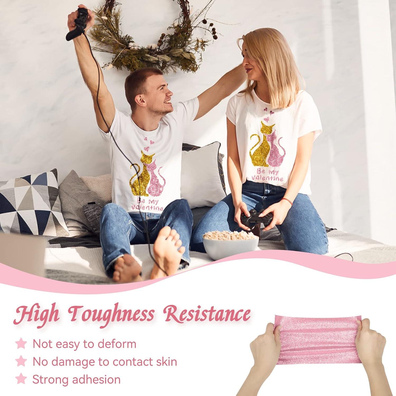 Vinilo de Transferencia de Calor Brillante Rosa KCDDUMK 14 Hojas 30.5x25.4 cm