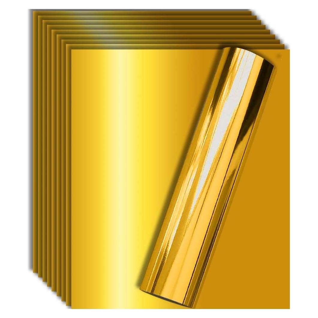 Vinilo de Transferencia de Calor Tvinyl Dorado 10 Hojas 30x25cm