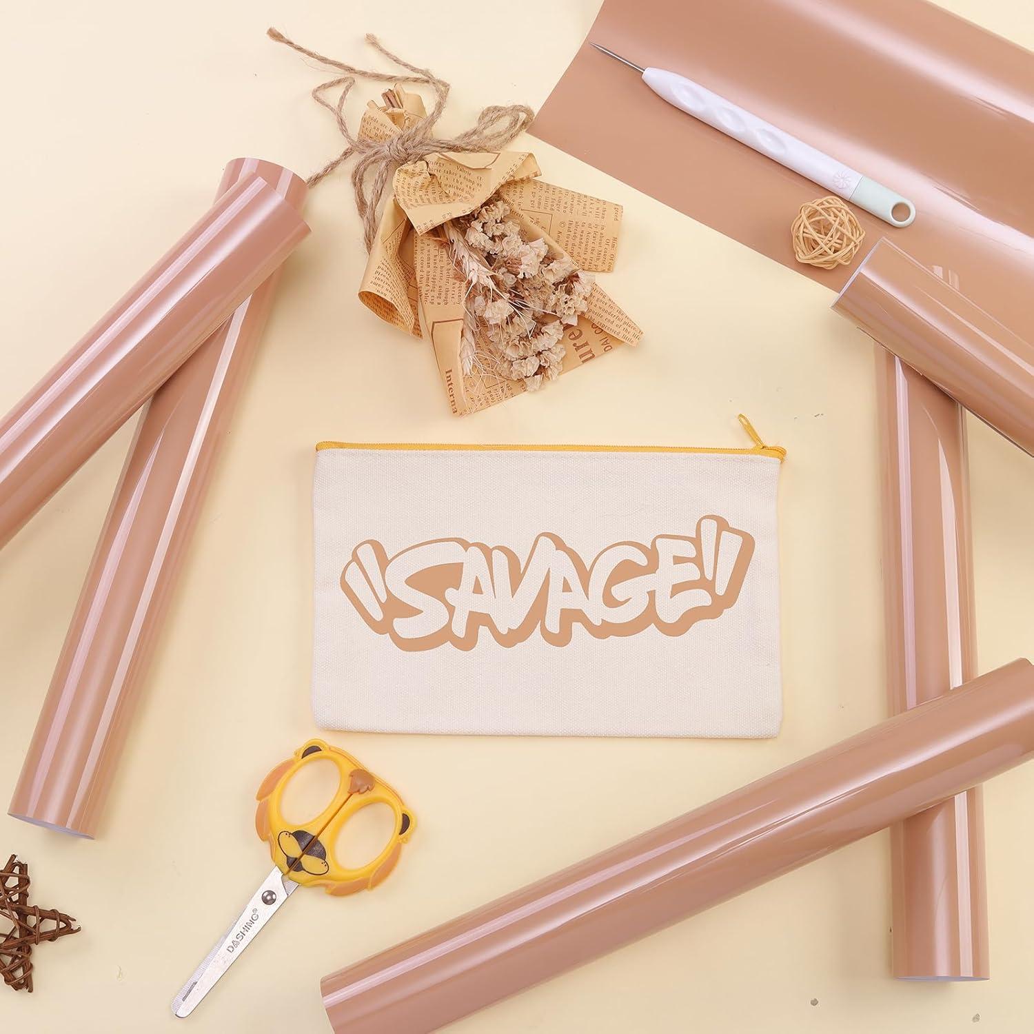 Vinilo de Transferencia de Calor Tintnut Camello 6 Hojas 30.48x25.4cm