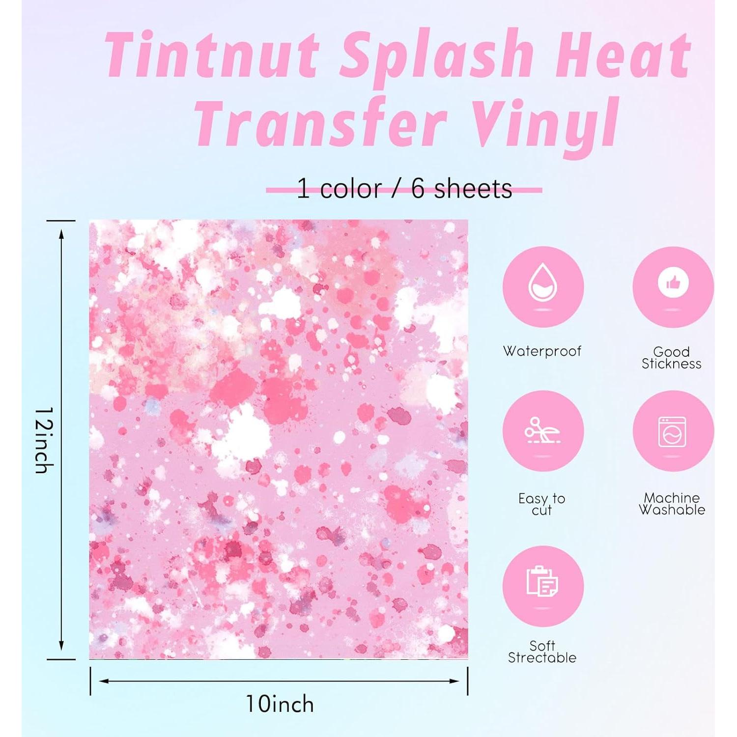 Vinilo de Transferencia de Calor Tintnut Rosa 6 Hojas 30x25cm