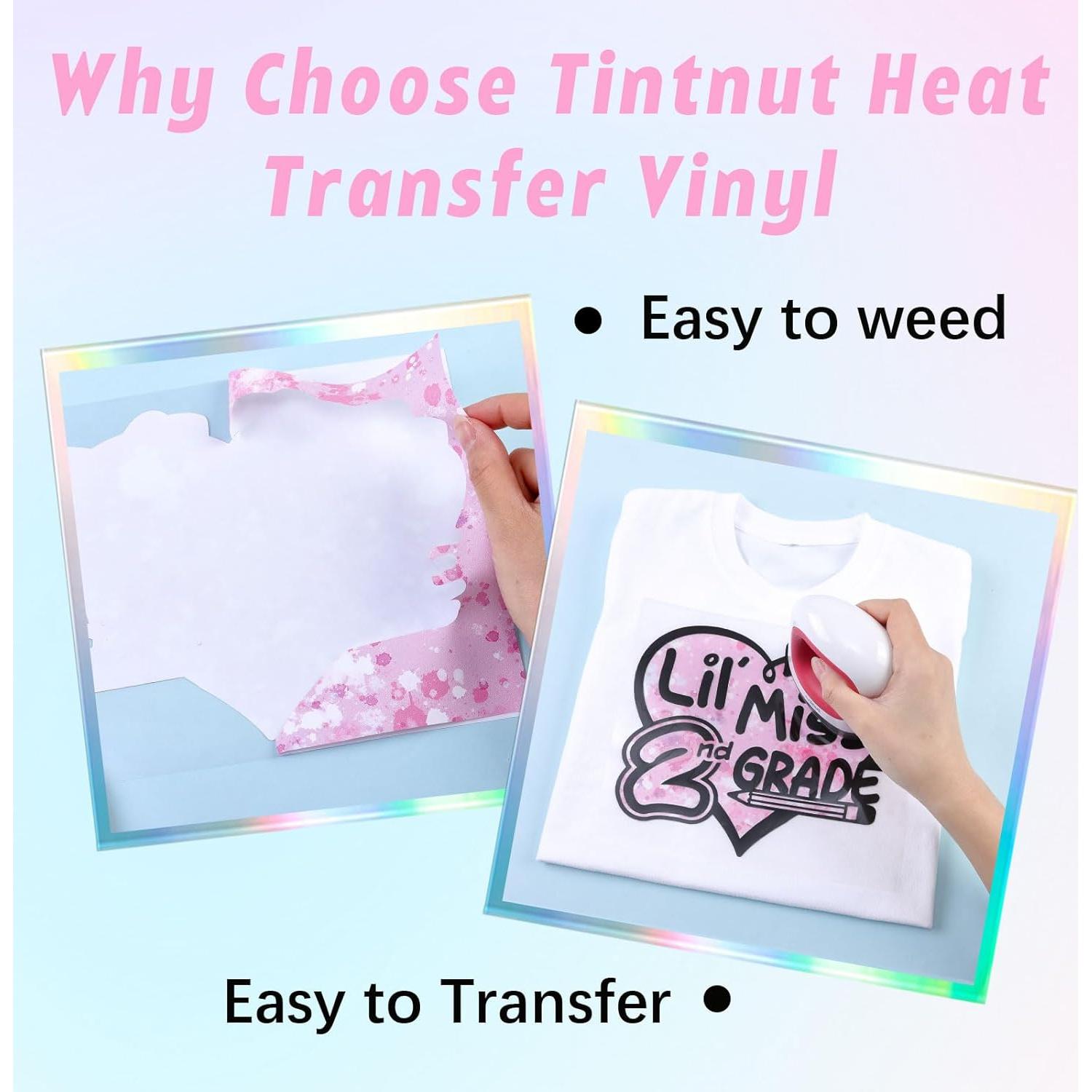 Vinilo de Transferencia de Calor Tintnut Rosa 6 Hojas 30x25cm