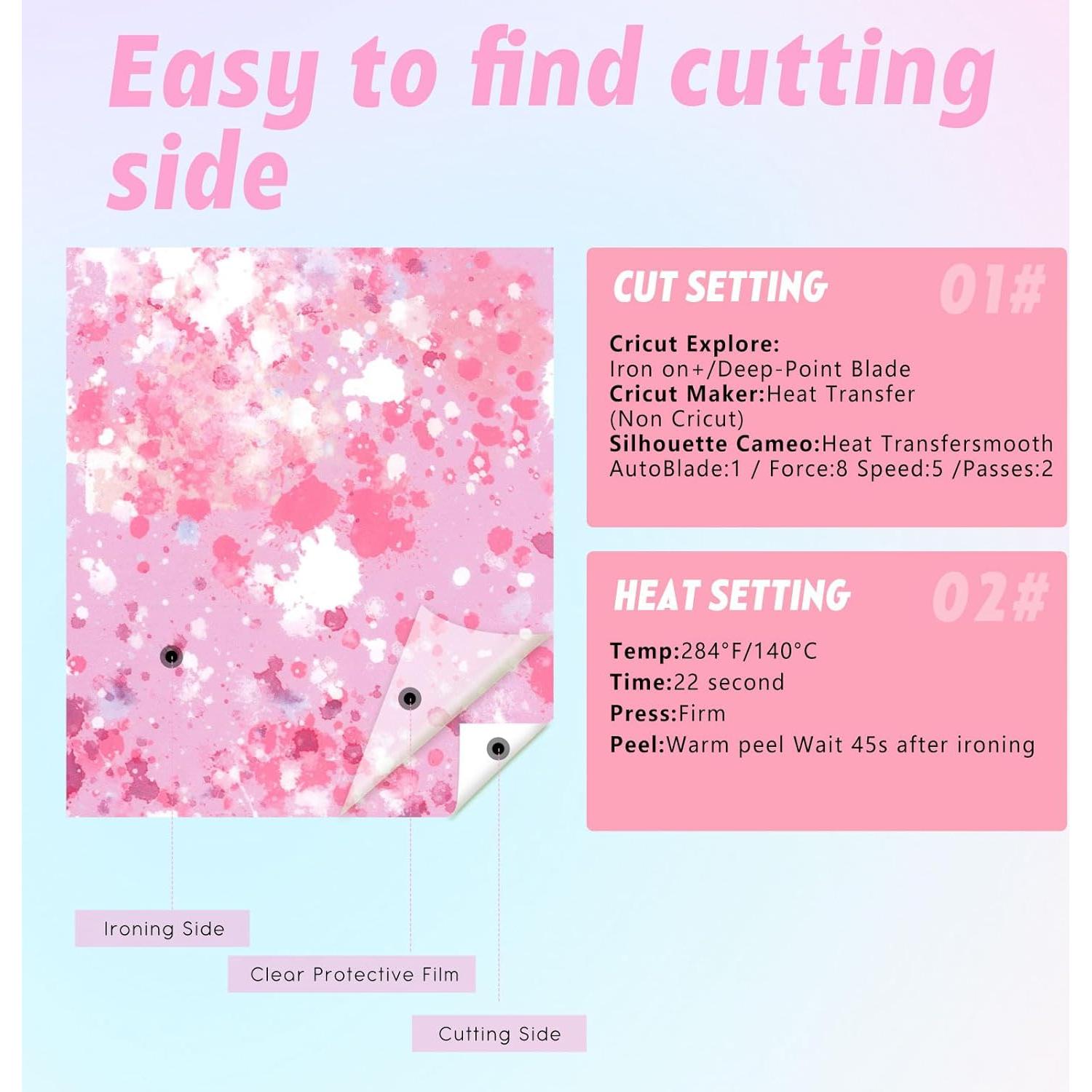 Vinilo de Transferencia de Calor Tintnut Rosa 6 Hojas 30x25cm