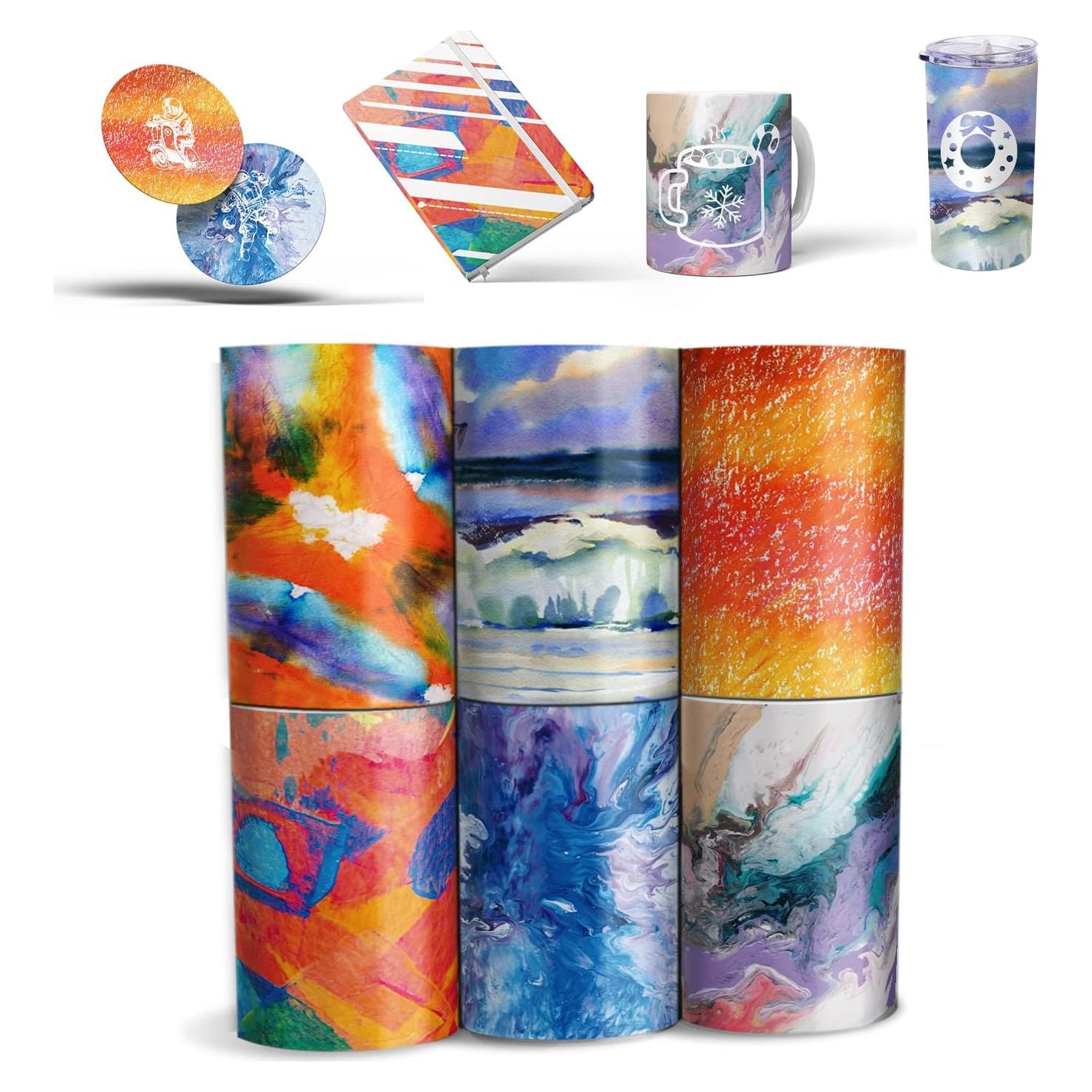 Hojas de Transferencia por Sublimación Diosa Afortunada 8 PCS 11.4x30.5 cm