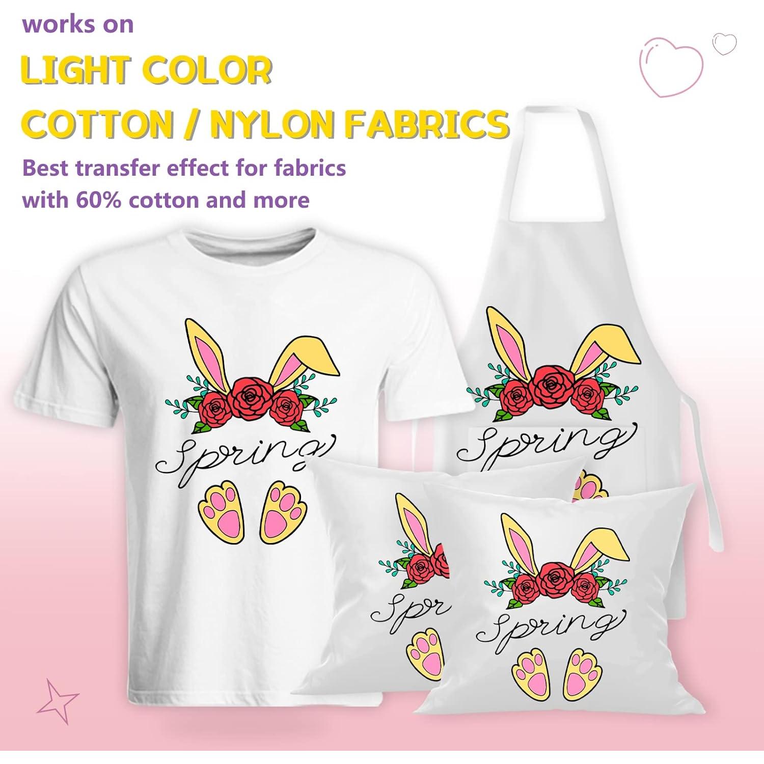 Papel de Transferencia de Calor HTVRONT 100 Hojas 21x28 cm