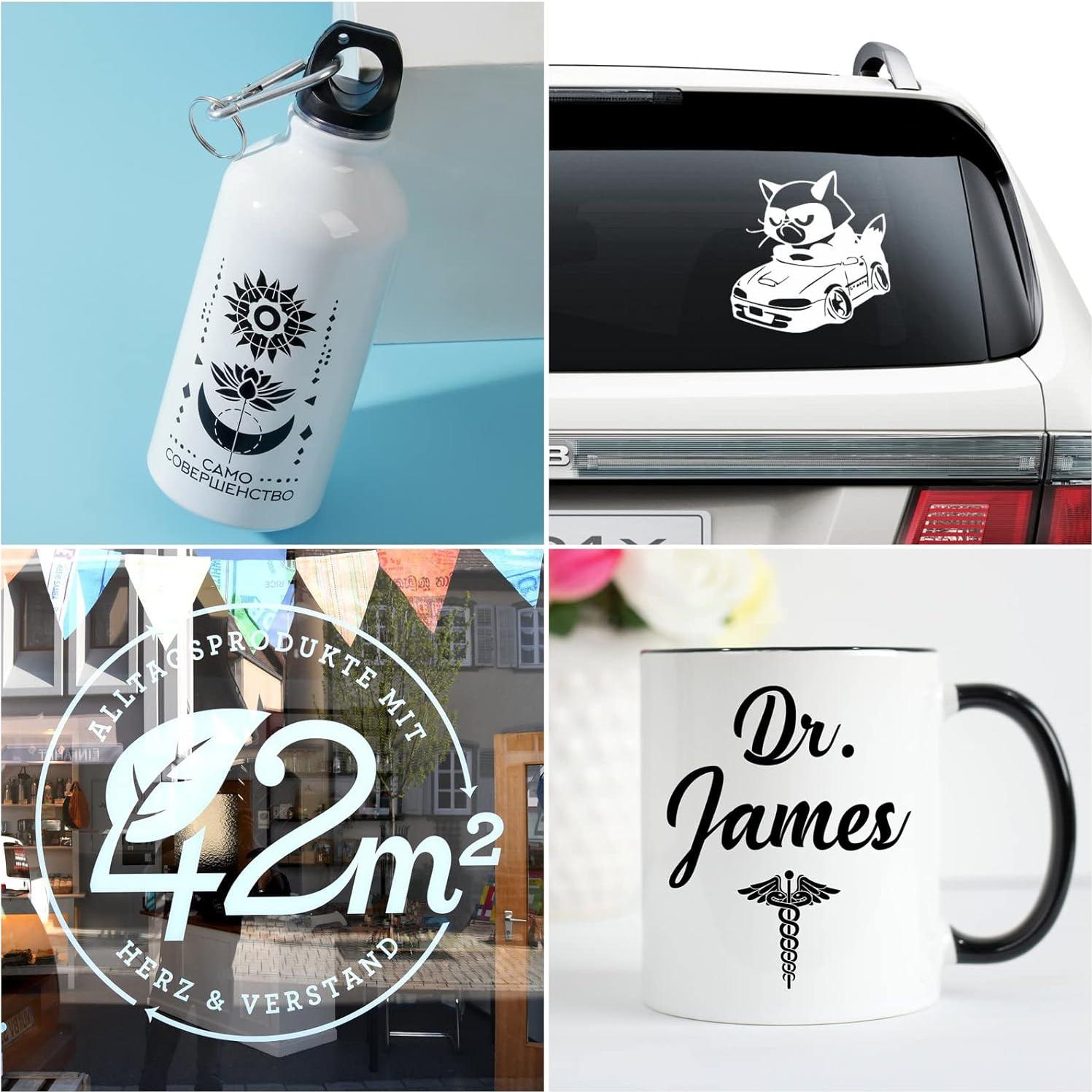 Vinilo Adhesivo Permanente Negro Brillante 30.5 x 3.66 m Lya