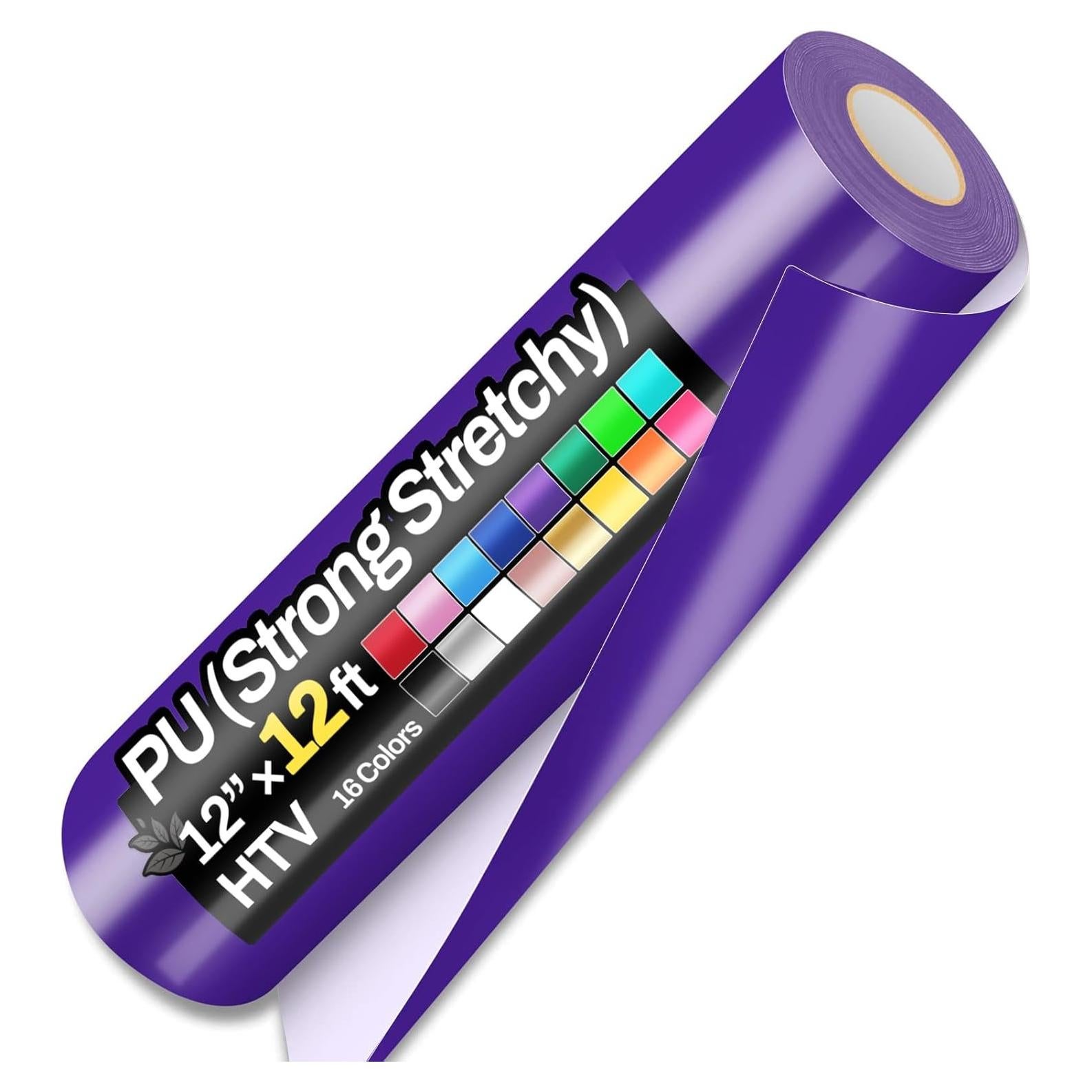 Rollo de Vinilo de Transferencia de Calor Sooez 3.66m Púrpura