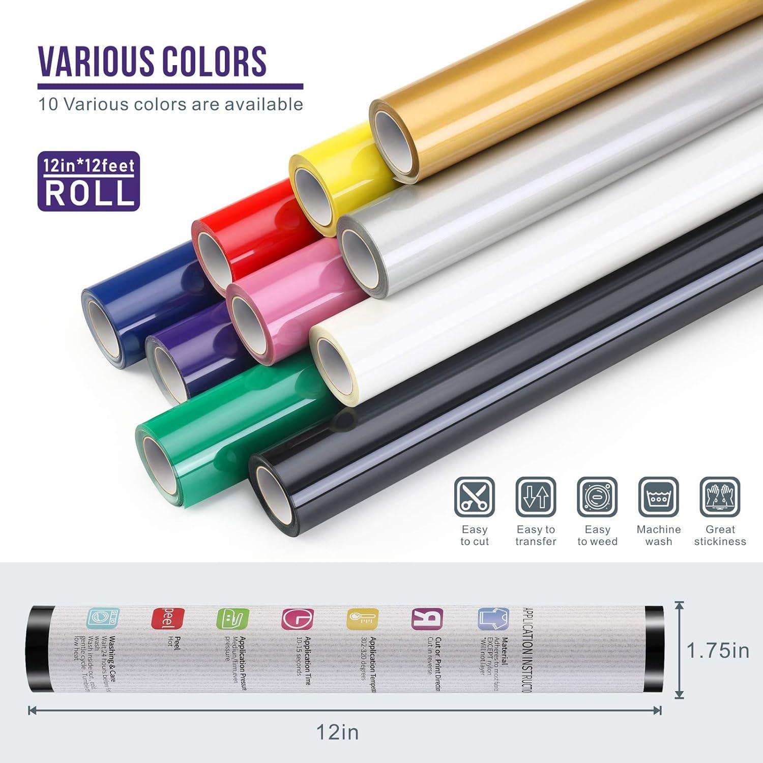 Rollo de Vinilo de Transferencia de Calor Sooez 3.66m Púrpura