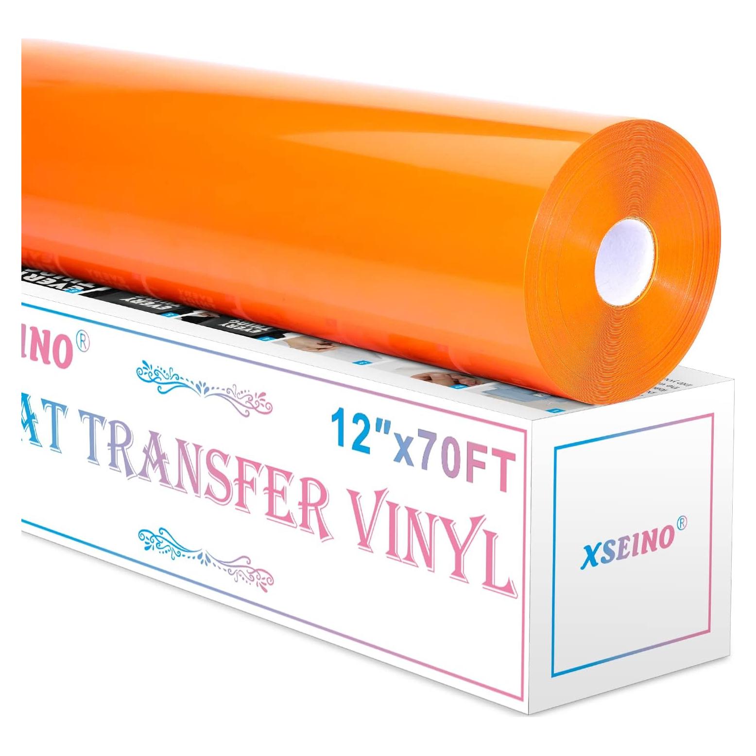 Vinilo de Transferencia de Calor XSEINO Naranja 30.48 cm x 21.34 m