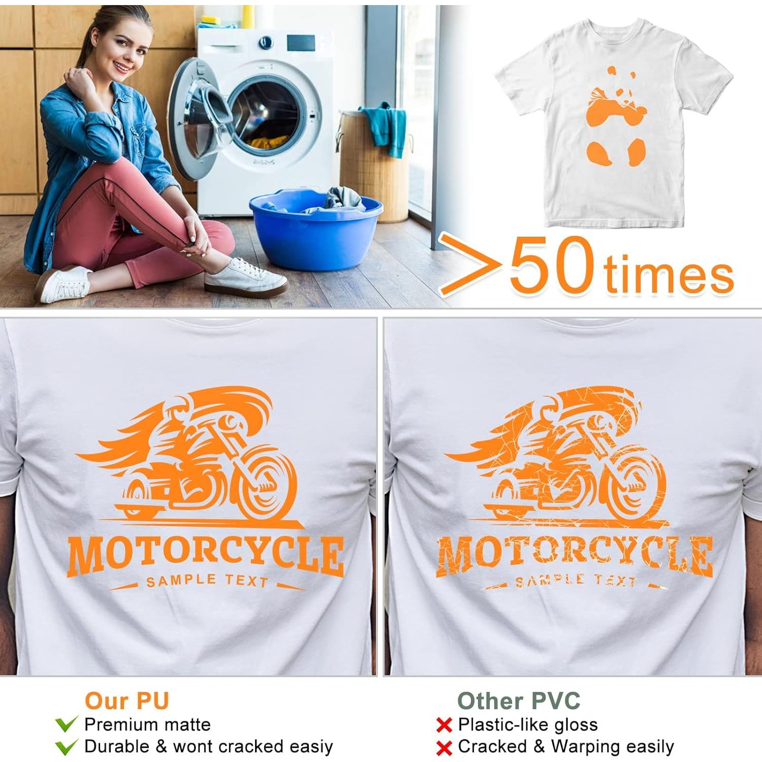 Vinilo de Transferencia de Calor XSEINO Naranja 30.48 cm x 21.34 m