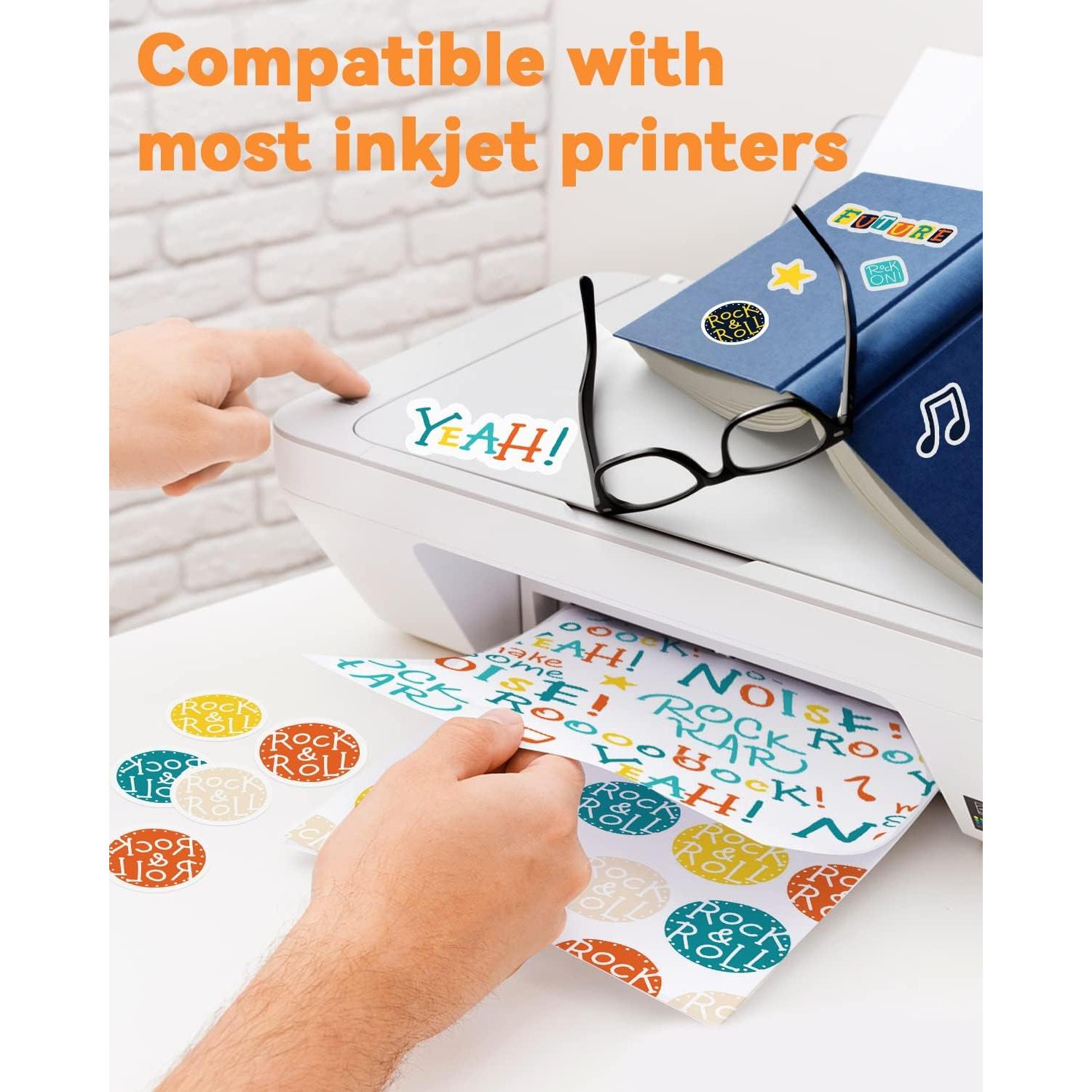 Papel de Etiquetas Mate Gwybkq 150 Hojas 21.6x27.9 cm