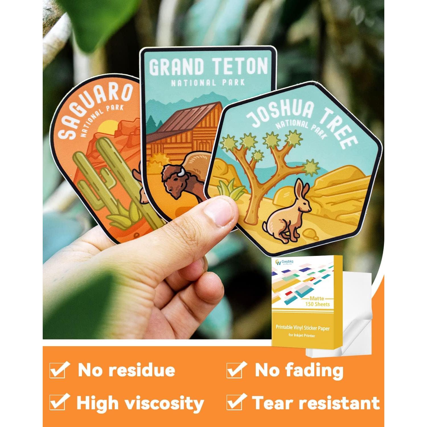 Papel de Etiquetas Mate Gwybkq 150 Hojas 21.6x27.9 cm