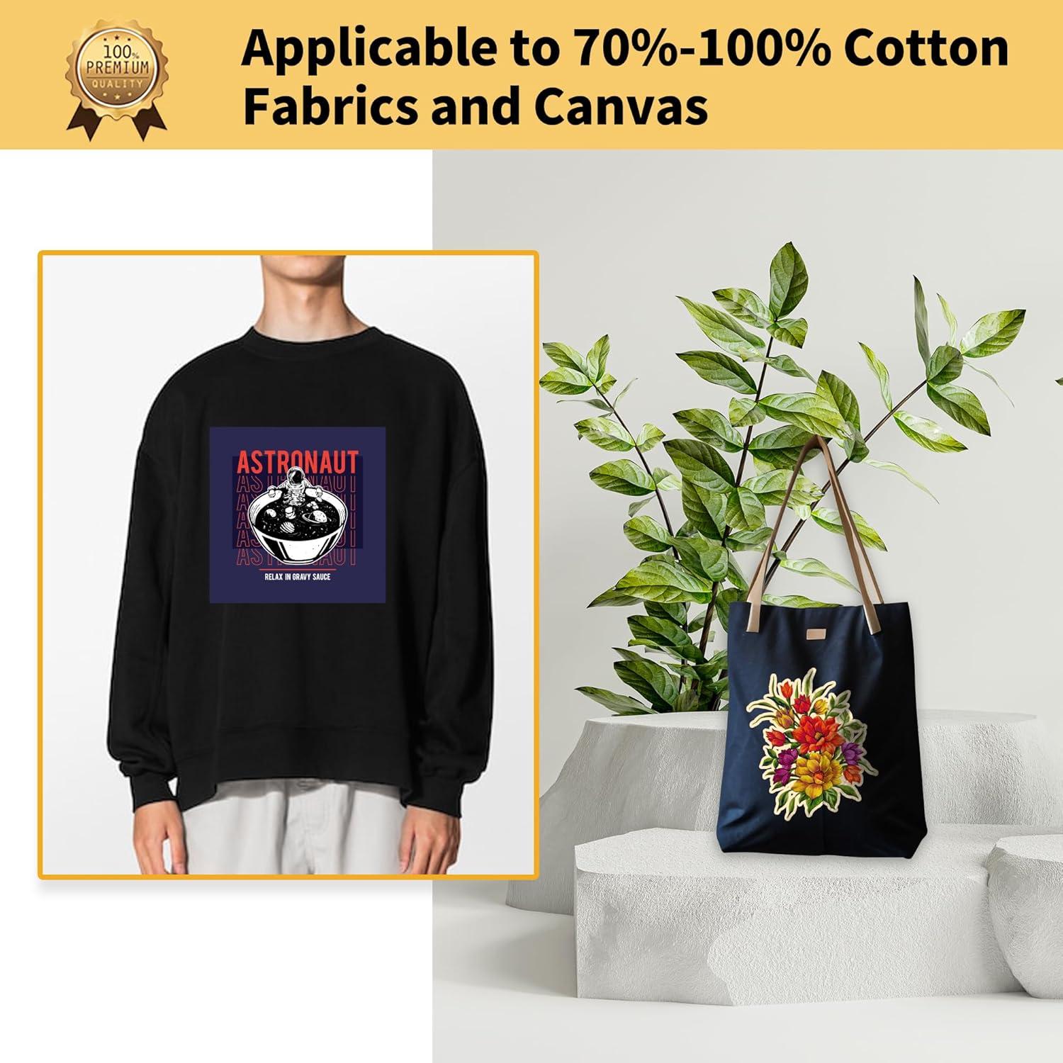 Papel de Transferencia Térmica Oscuro TransOurDream 50 Hojas 21.6x27.9 cm