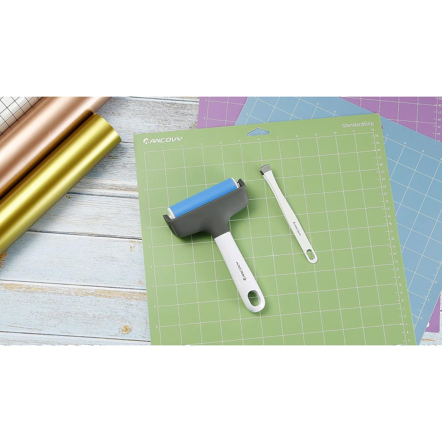 Rodillo y Pinzas RANCOVY para Cricut y Proyectos de Vinilo