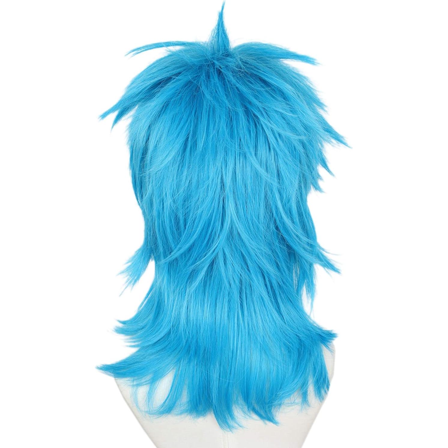 Peluca Corto Azul Linfairy para Halloween y Fiestas