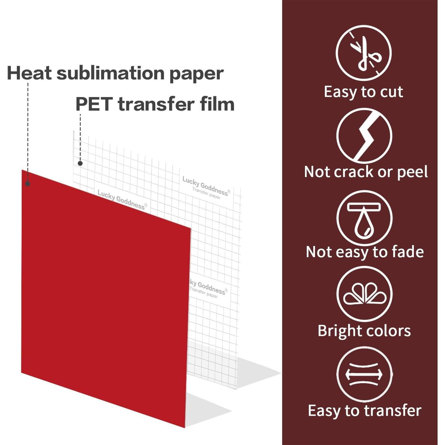 Hojas de Transferencia de Sublimación Lucky Goddess 8 Pcs 30.48x30.48cm