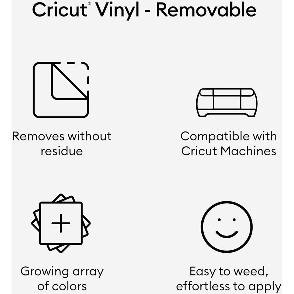 Vinilo Removible Cricut Blanco - 3 Rollos 30.48cm x 121.92cm