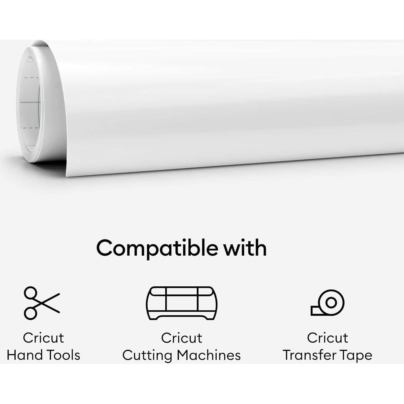 Vinilo Removible Cricut Blanco - 3 Rollos 30.48cm x 121.92cm