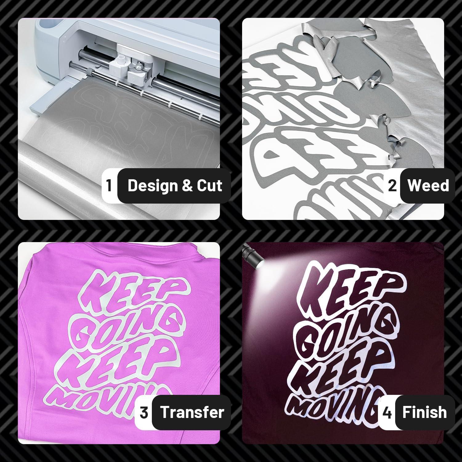 Vinilo Reflectante HTV TransOurDream 30.48 cm x 3.05 m Gris