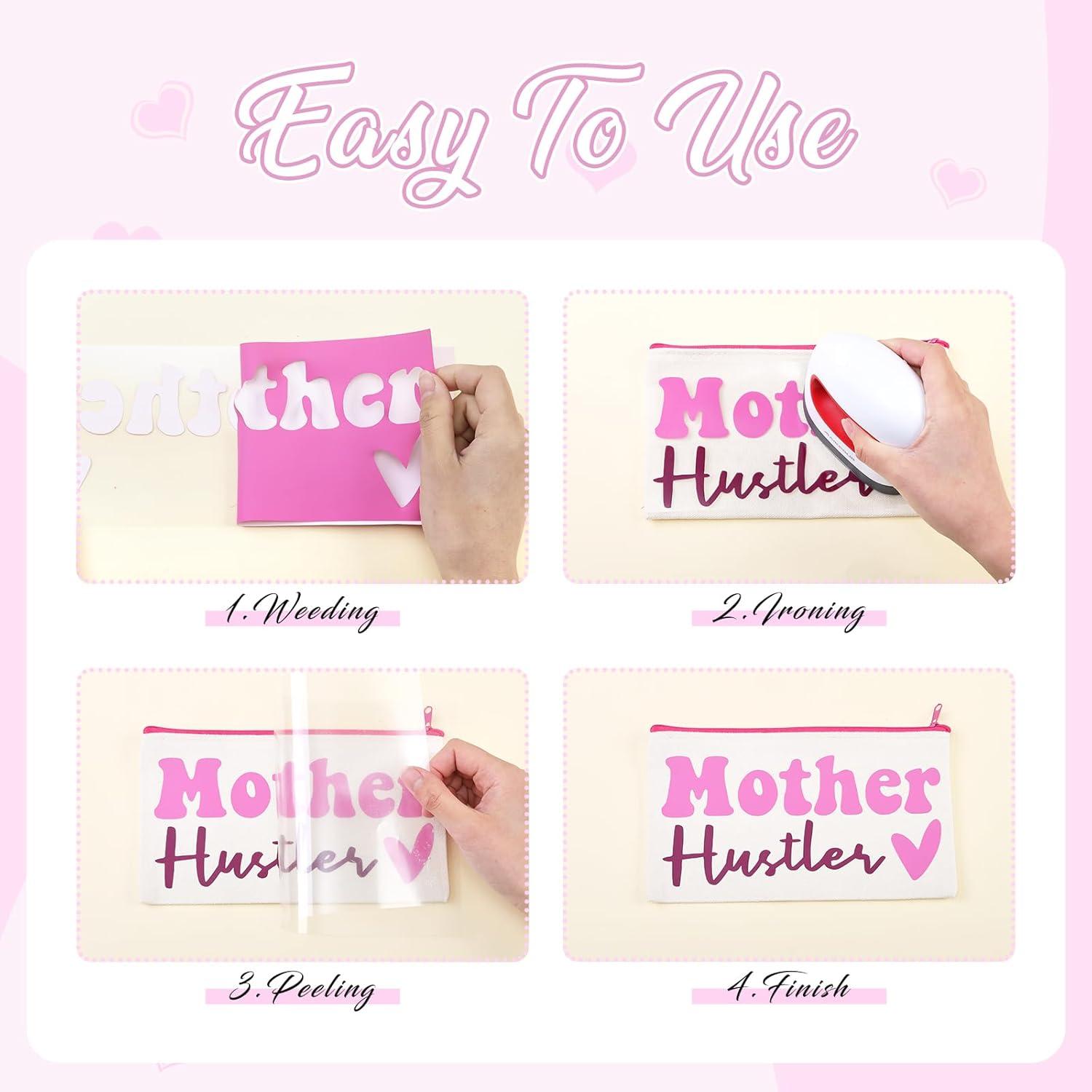 Vinilo de Transferencia de Calor Tintnut Rosa 6 Hojas 30.48x25.4 cm