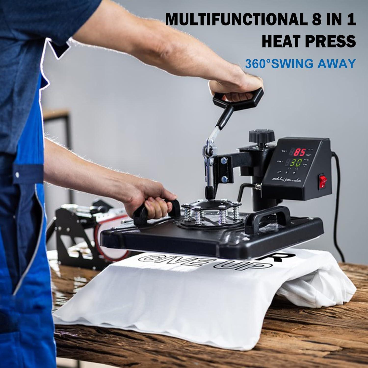 Máquina de Prensa de Calor 8 en 1 Topdeep 30x38 cm