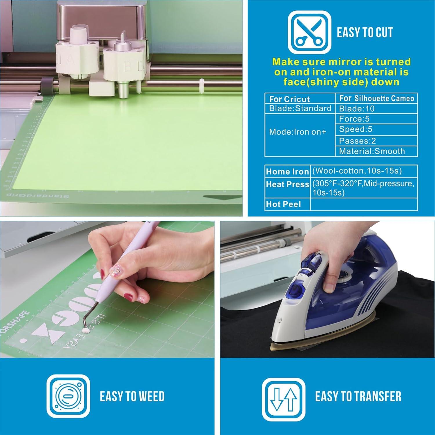 Vinilo de Transferencia de Calor Sooez 30.48cm x 3.05m Negro