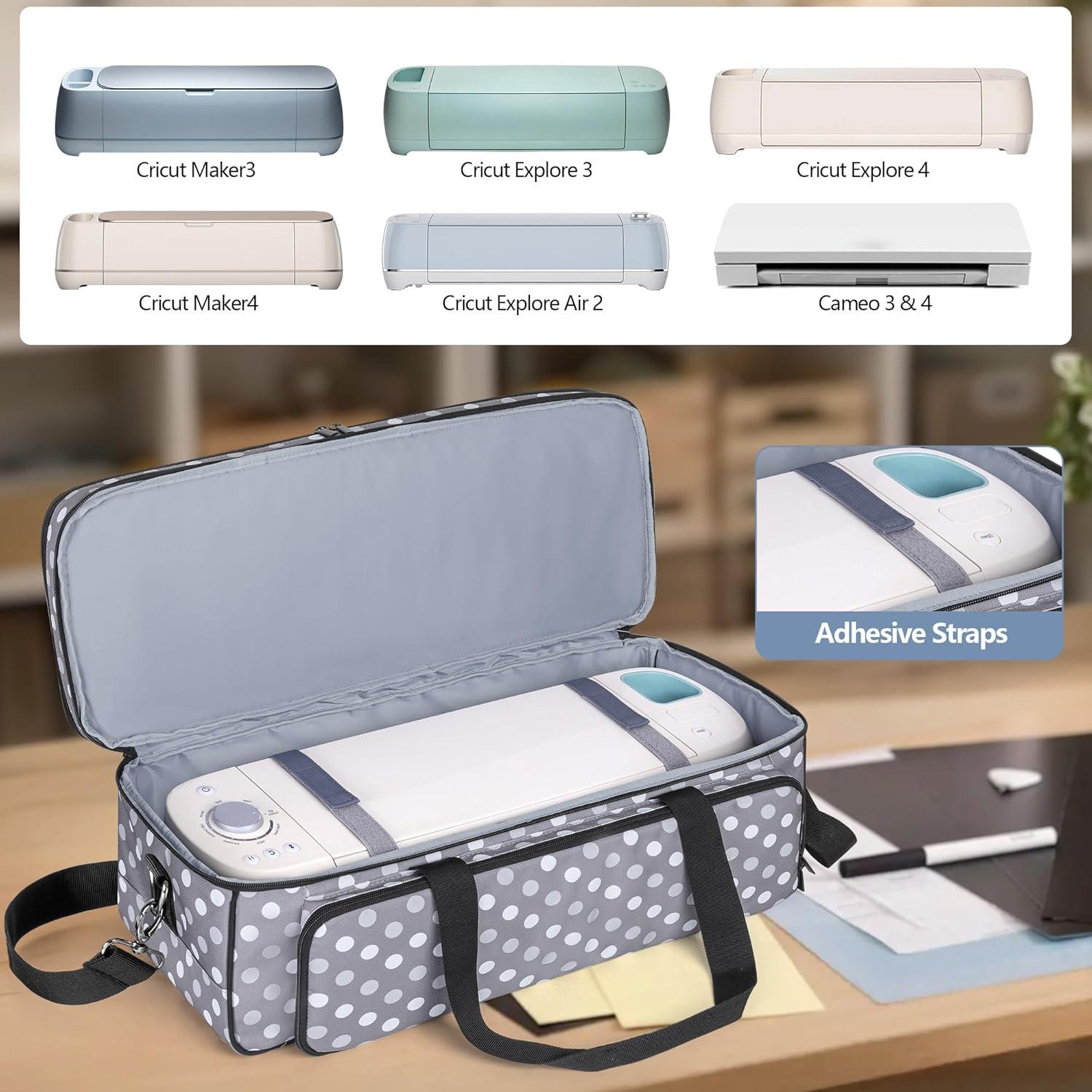 Funda de Doble Capa LUXJA para Cricut Maker y Explore - Puntos Grises