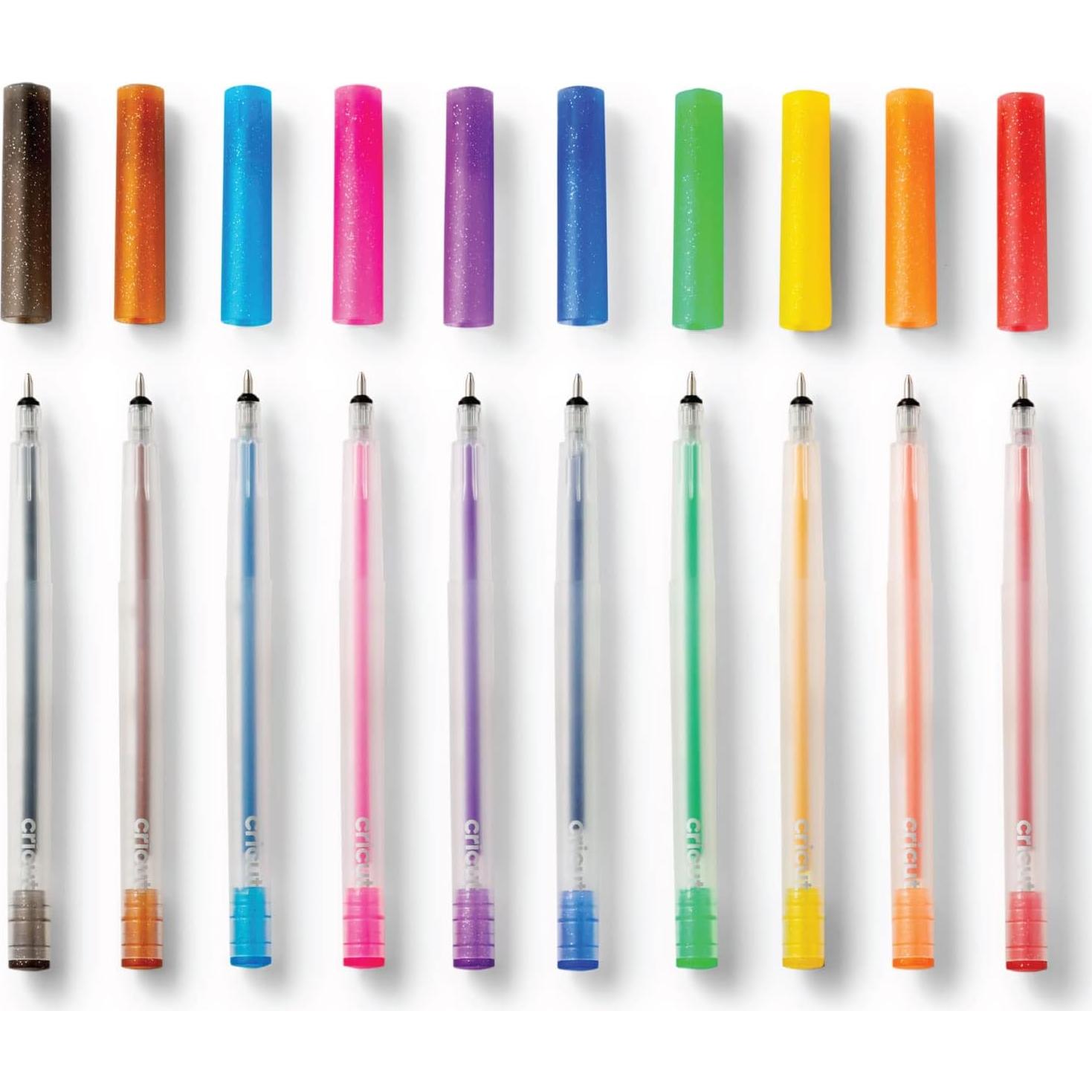 Bolígrafos de Gel Brillante Cricut - Arcoíris 10 Colores 0.8 mm