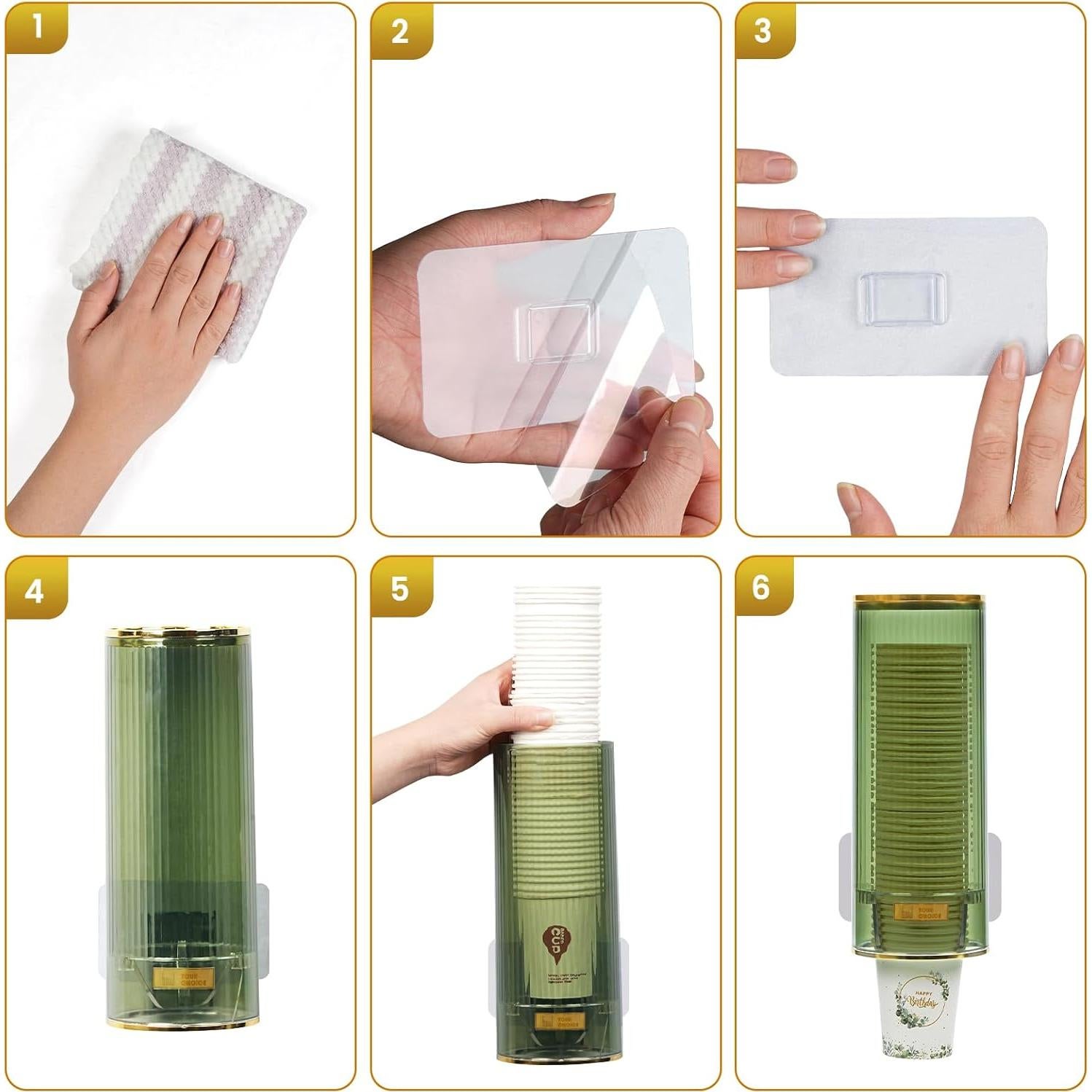 Dispensador de Tazas Talkson Verde para Tazas de 120-200ml