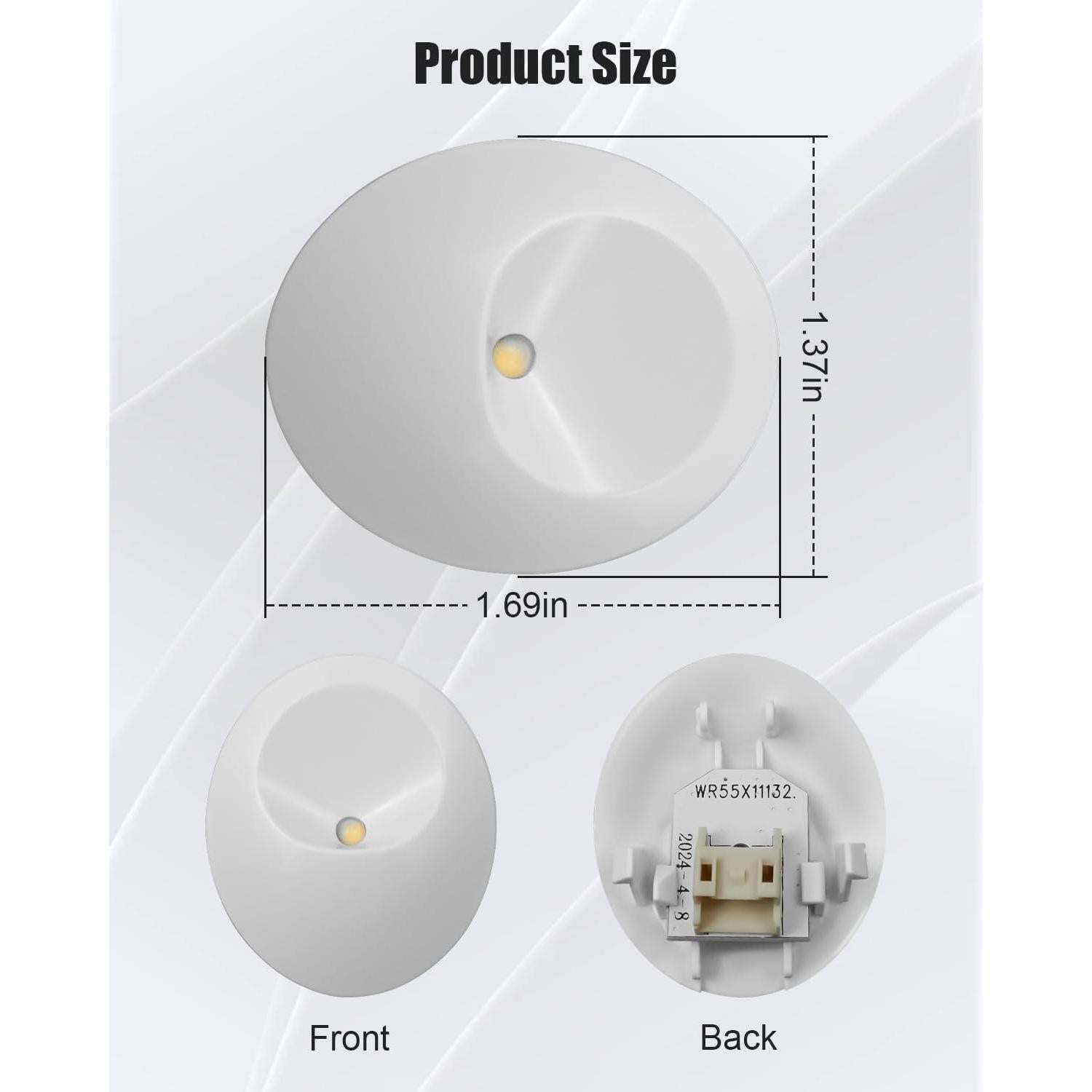 Luz LED para Refrigerador GE - 2 Pcs, Reemplazo WR55X11132