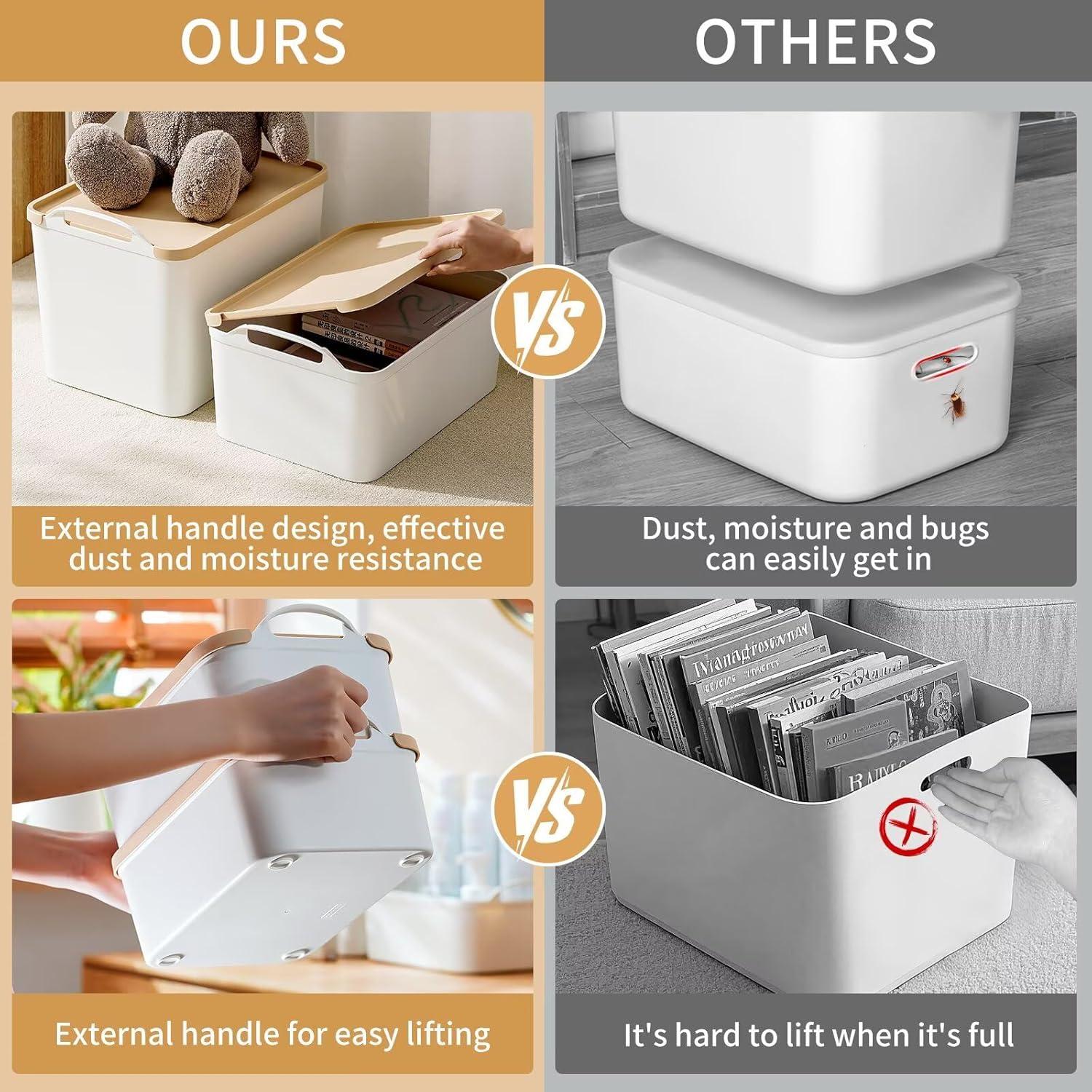 Juego de 8 Contenedores de Almacenamiento FITYE-KY Blancos