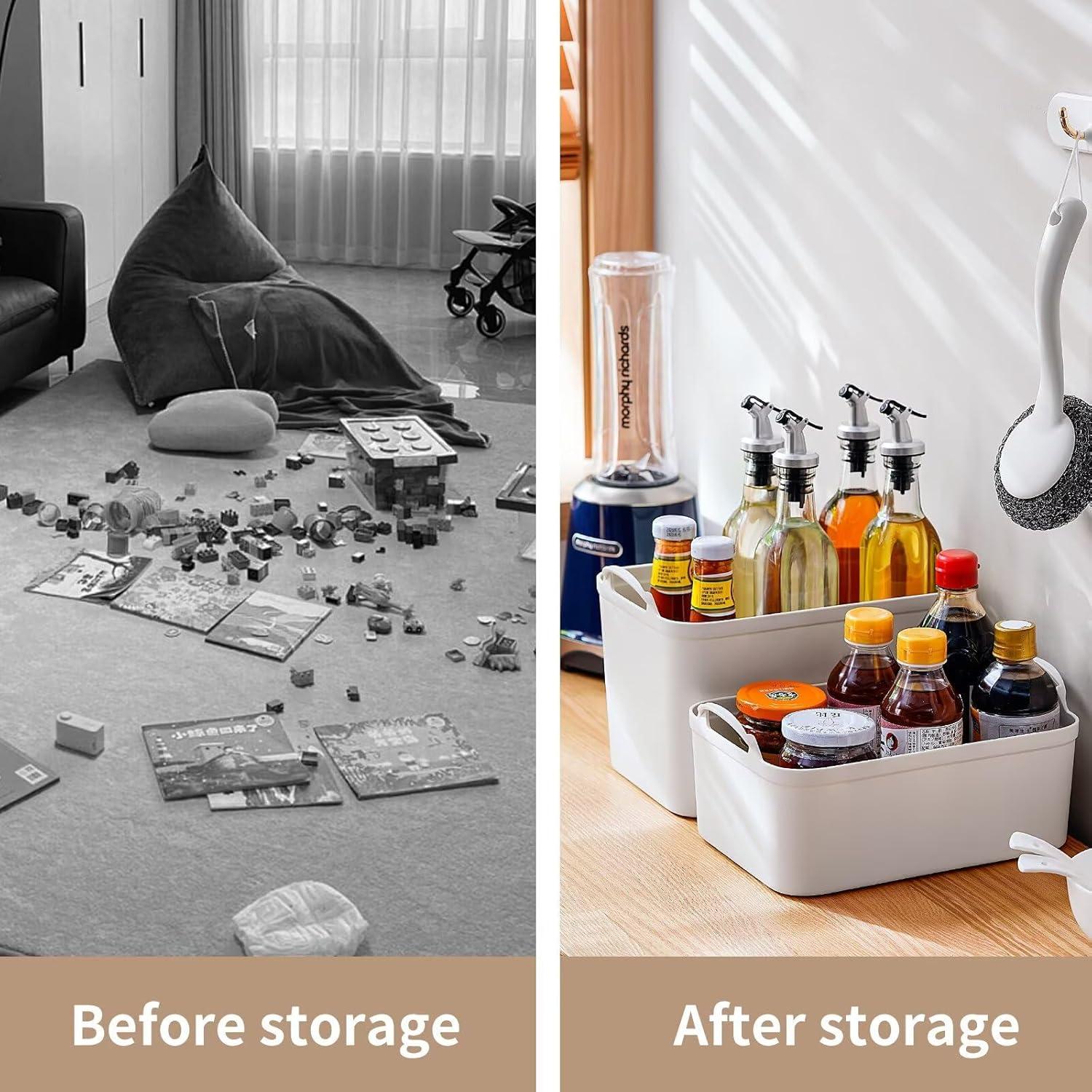 Juego de 8 Contenedores de Almacenamiento FITYE-KY Blancos