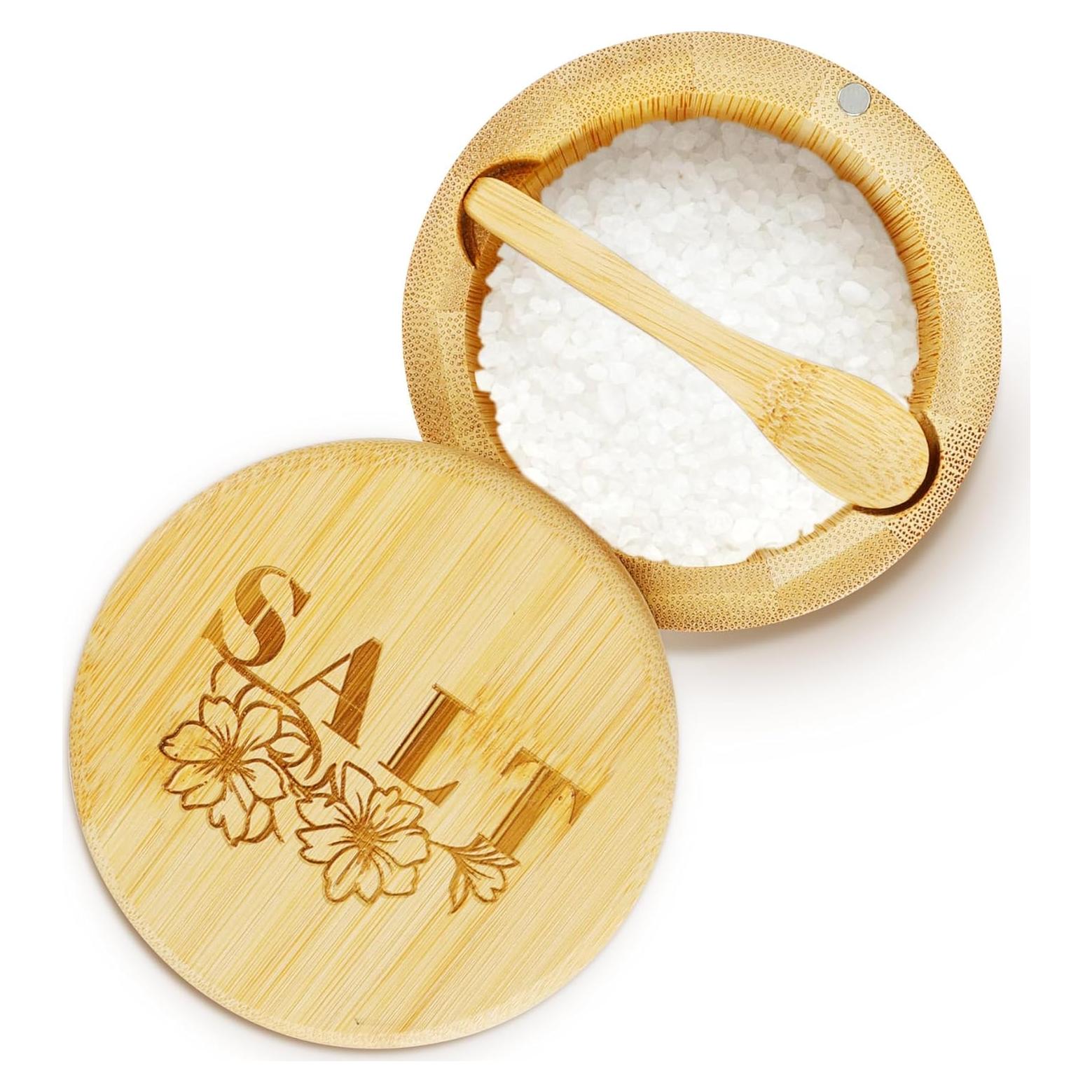 Caja de Sal de Bambú Loscarol con Tapa Giratoria 170g