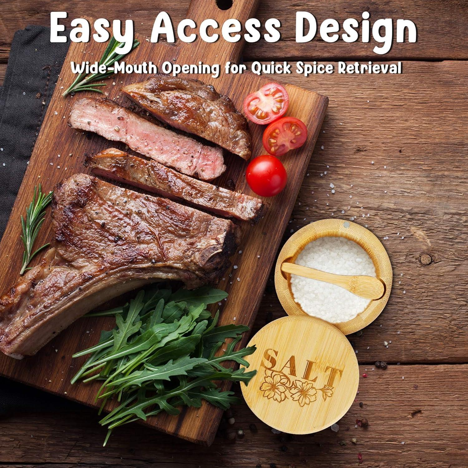 Caja de Sal de Bambú Loscarol con Tapa Giratoria 170g