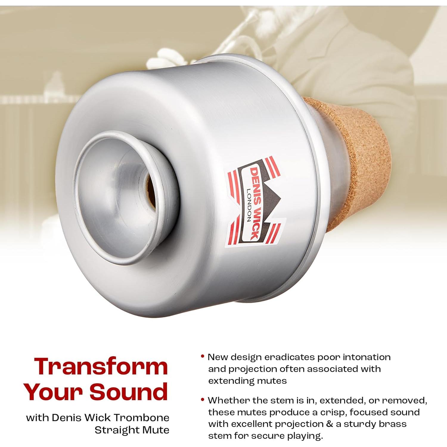 Sordina Extensible Denis Wick para Trompeta - Aluminio Plata