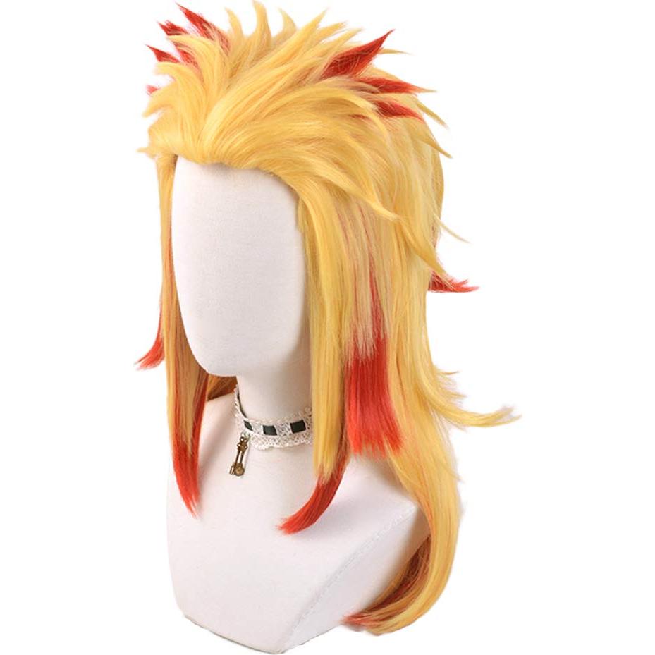 Peluca Rengoku Kyoujurou Kimetsu no Yaiba Sintética