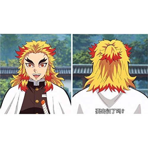 Peluca Rengoku Kyoujurou Kimetsu no Yaiba Sintética