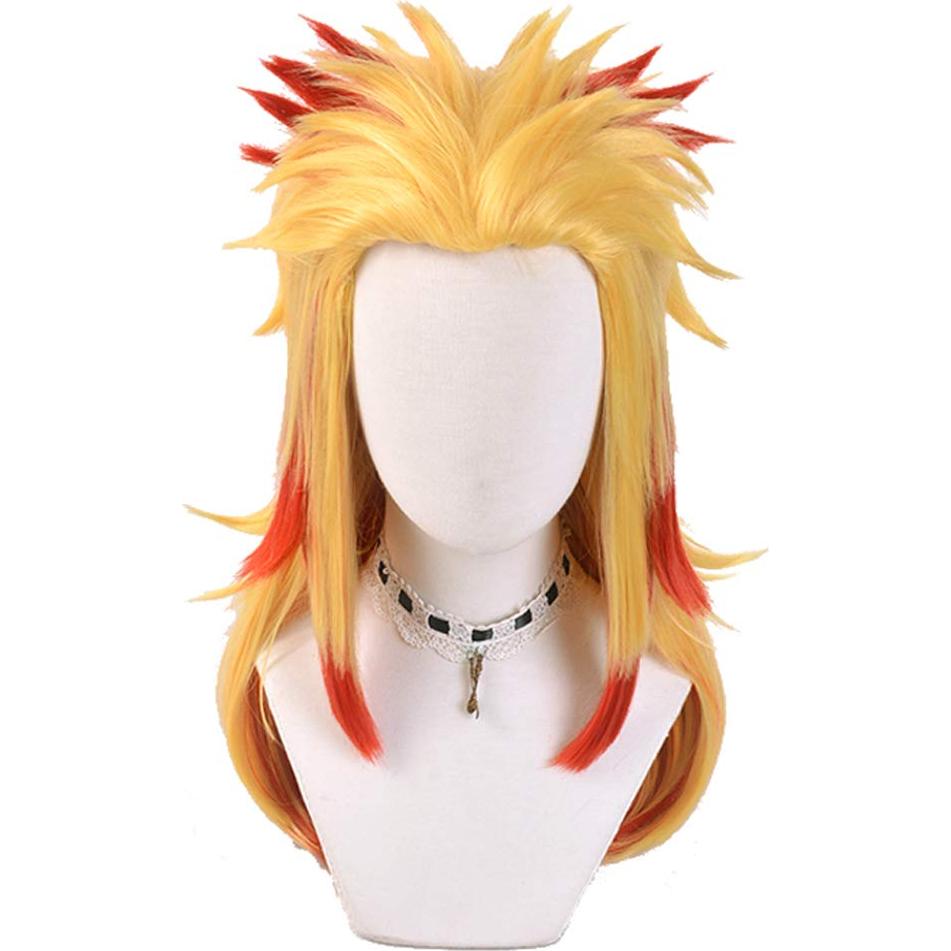 Peluca Rengoku Kyoujurou Kimetsu no Yaiba Sintética