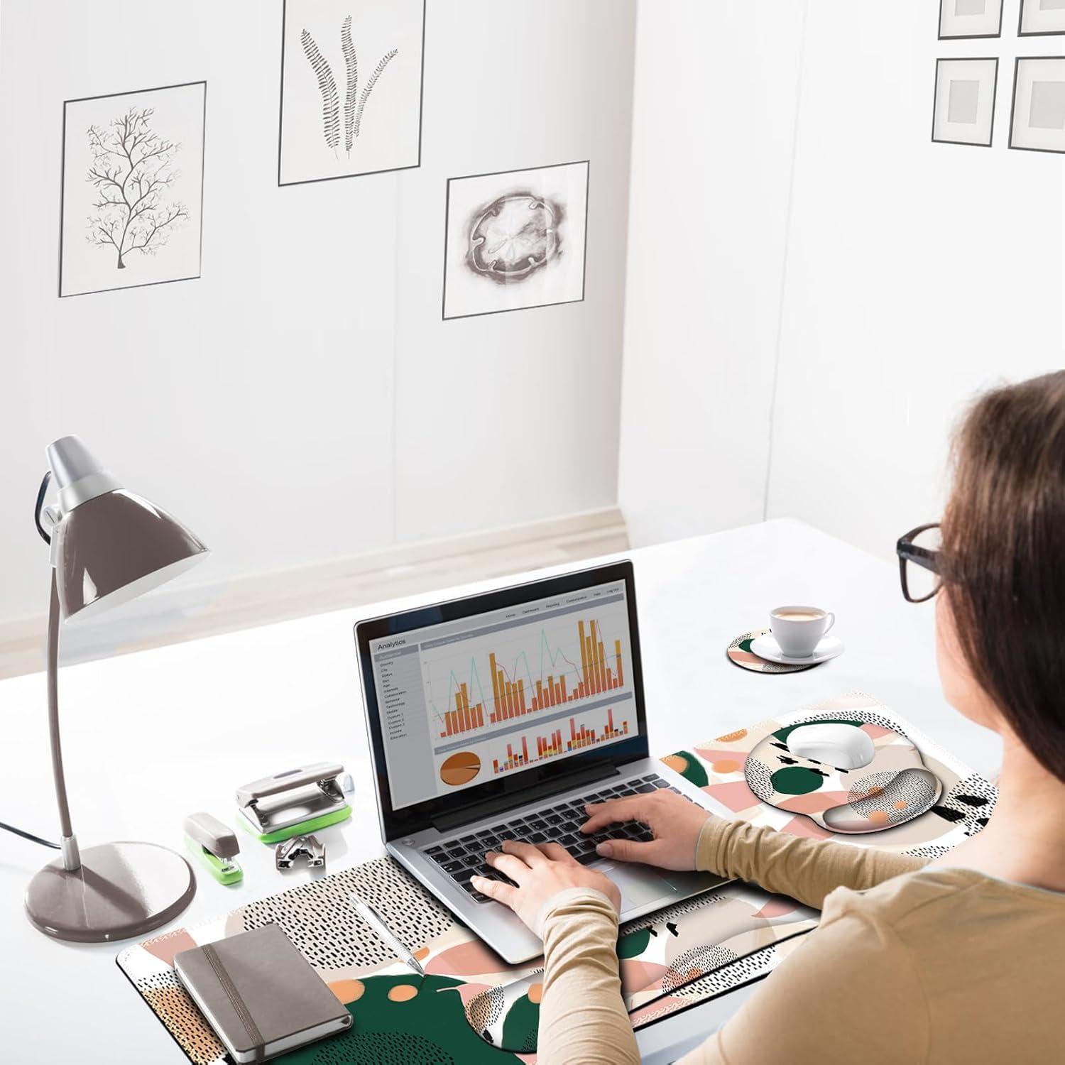 Alfombrilla de Escritorio Ergonómica ARTSo con Soporte para Muñeca