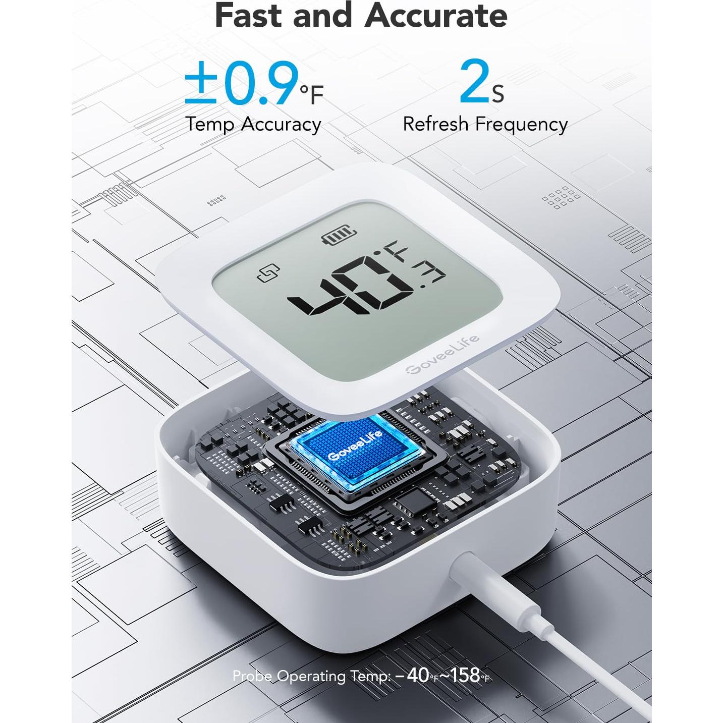 Termómetro de Congelador GoveeLife H5108 Bluetooth con Alarma