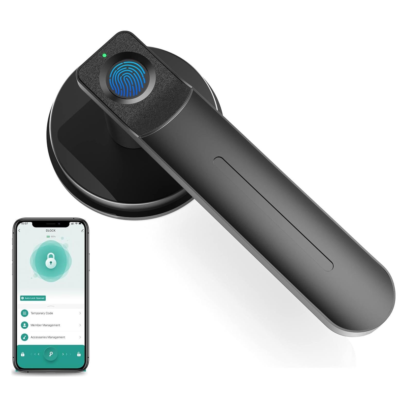 Cerradura Biometrica Foxgard FDA01 con Control APP y Huella Digital