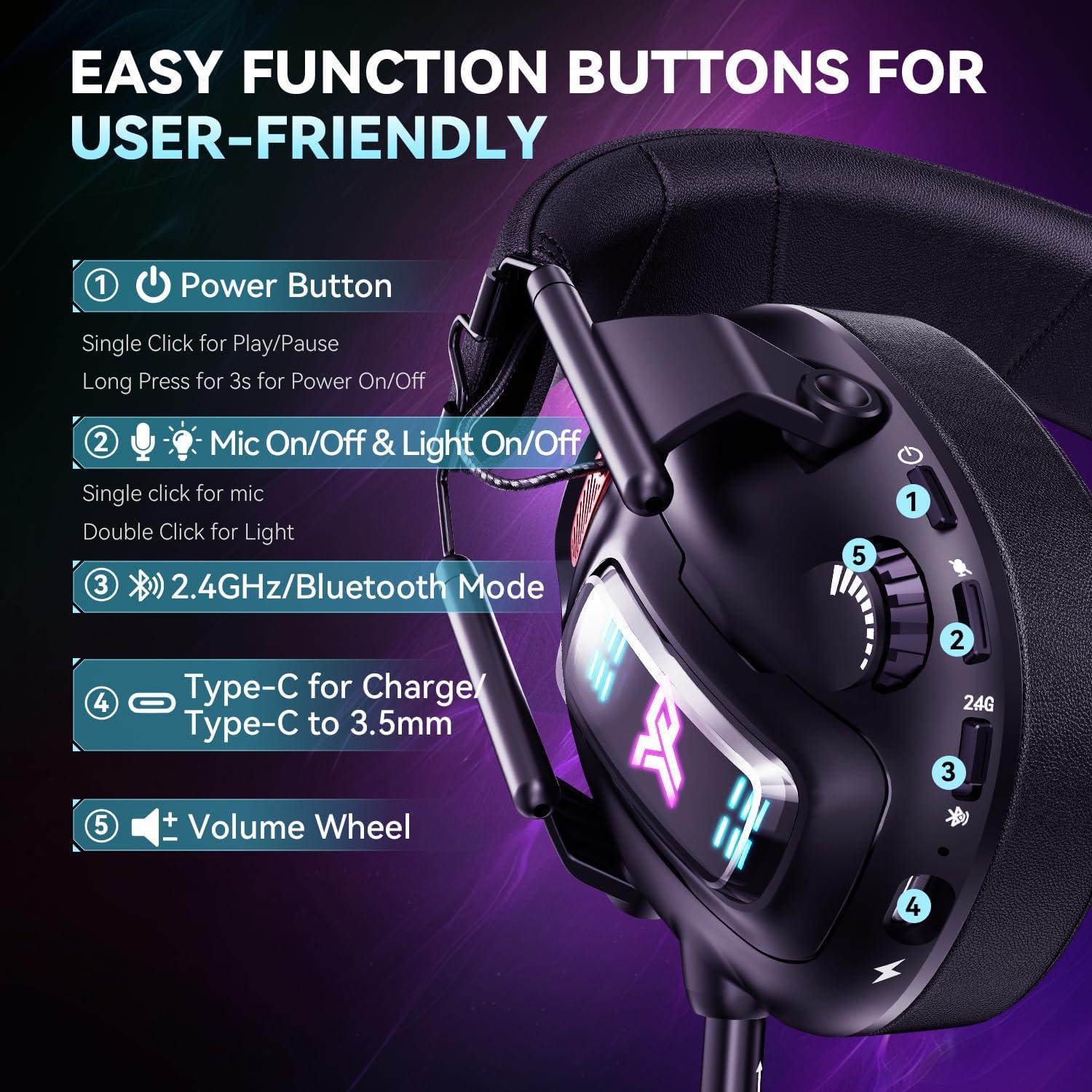 Auriculares Inalámbricos YPBDAN YP-1 Gaming 100H Bluetooth 5.3