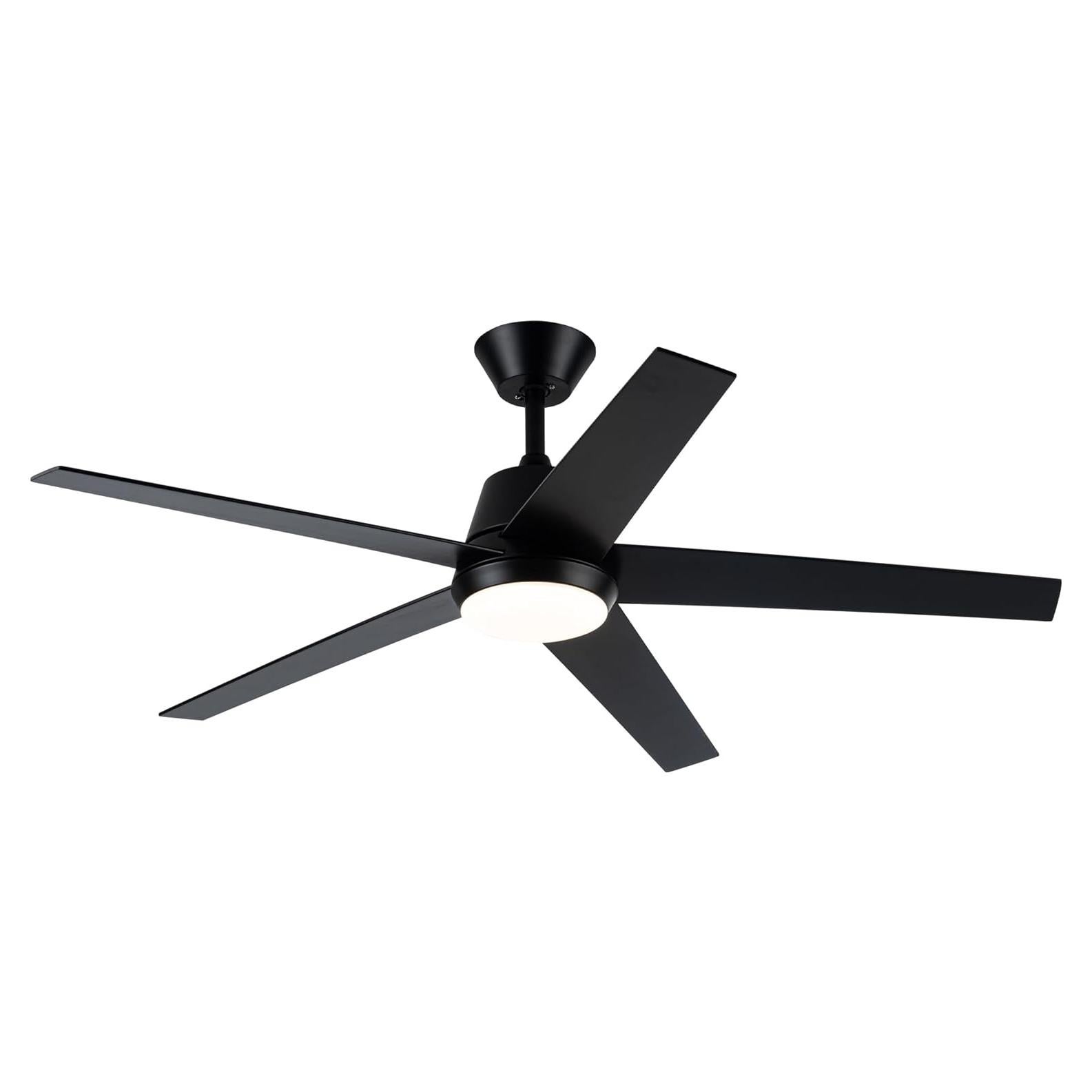 Ventilador de Techo ACEROCK 52" Negro con Luz LED y Control Remoto