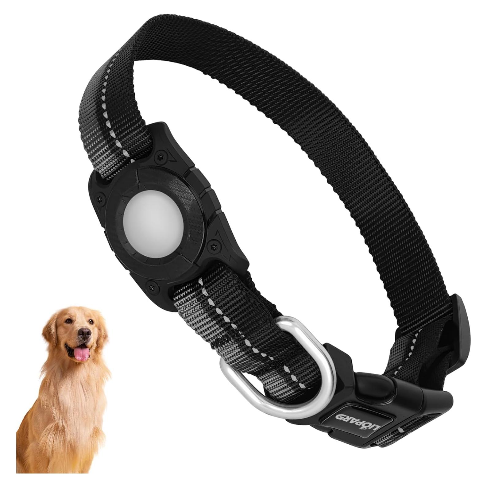 Collar para Perros AIRTAG LIOPARD Impermeable IP68 Negro S