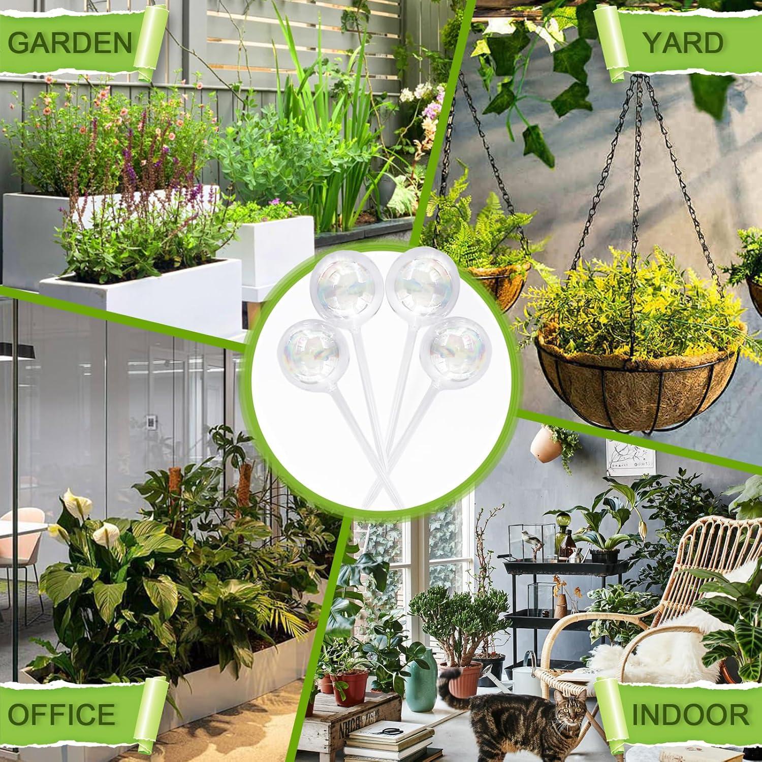 4 Esferas de Riego Pynqdfu de Vidrio 22 cm Arcoíris