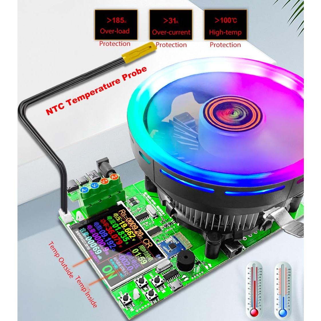 Probador de Carga Eyes.sys DL24-BLE 180W 200V 20A 4 Modos