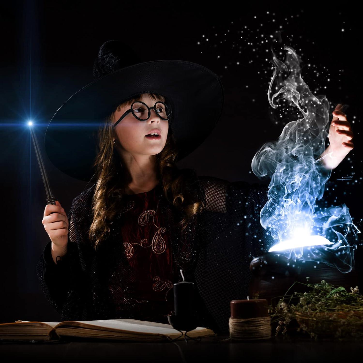 24 Lápices Varita Mago + 24 Gafas Disfraz + 24 Bolsas