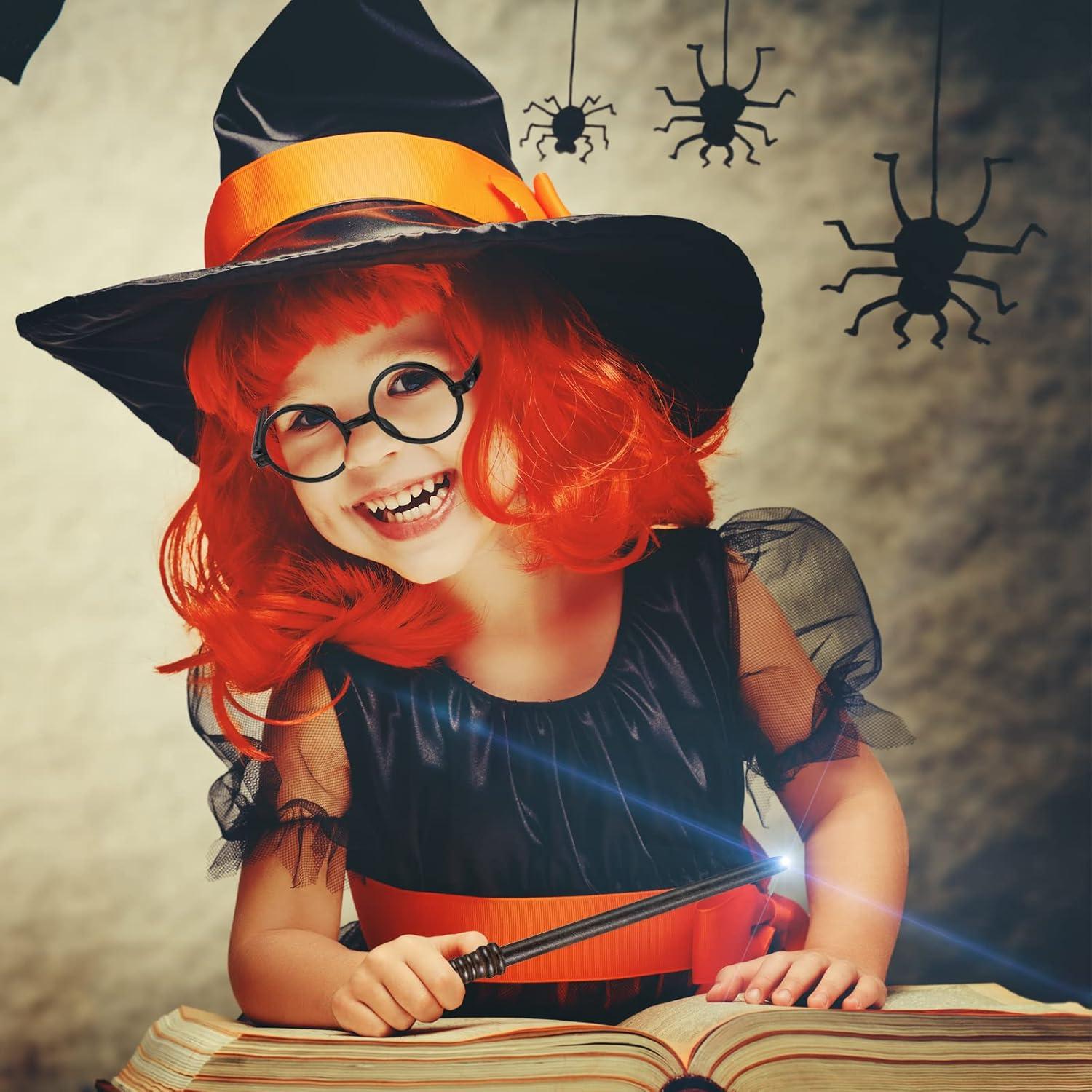 24 Lápices Varita Mago + 24 Gafas Disfraz + 24 Bolsas