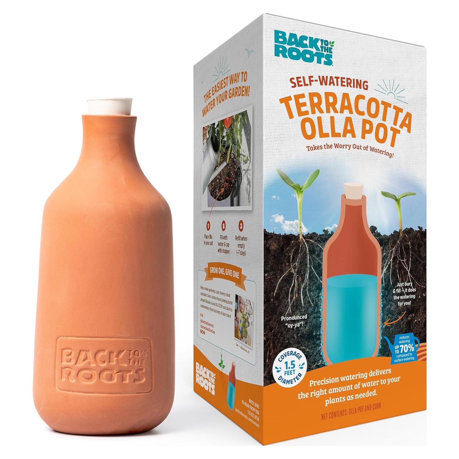 Olla de Autorriego Back to the Roots 700mL para Jardín