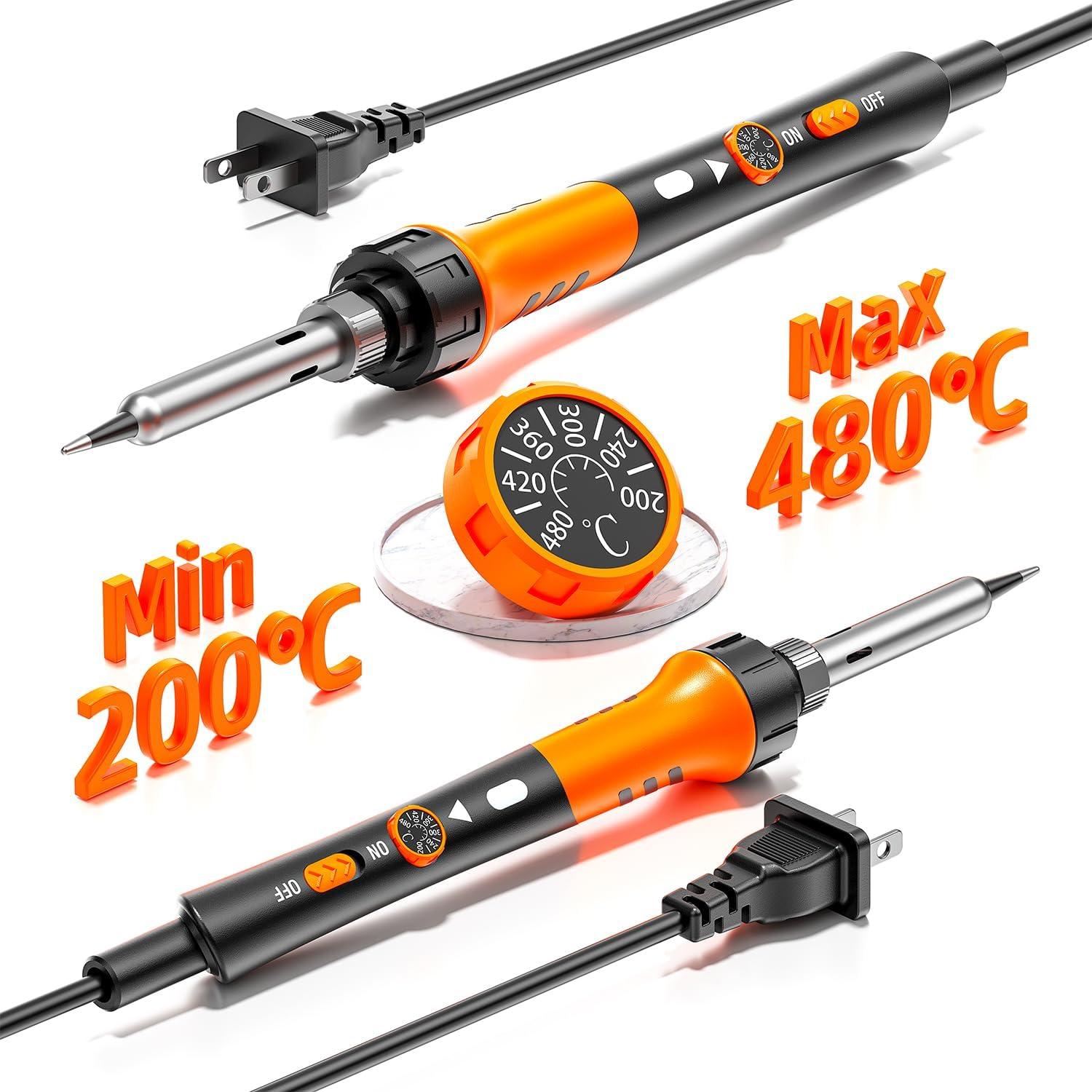 Kit de Soldador 60W MEAKEST 9 en 1 con 5 Puntas y Soporte